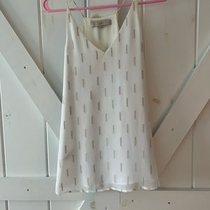 White and gold Loft top